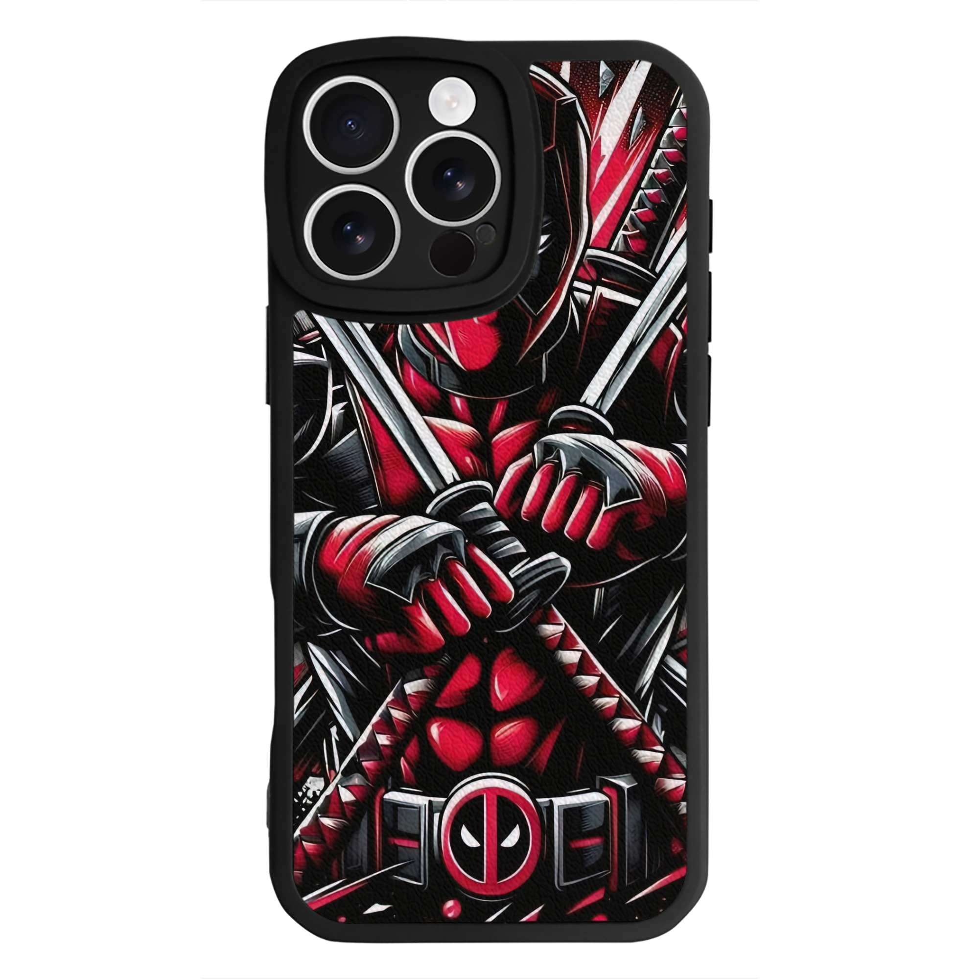 （画像用） Deadpool デッドプール 【iPhone 16シリーズ対応】シリコンスマホケース（レザー調） 材質：シリコン